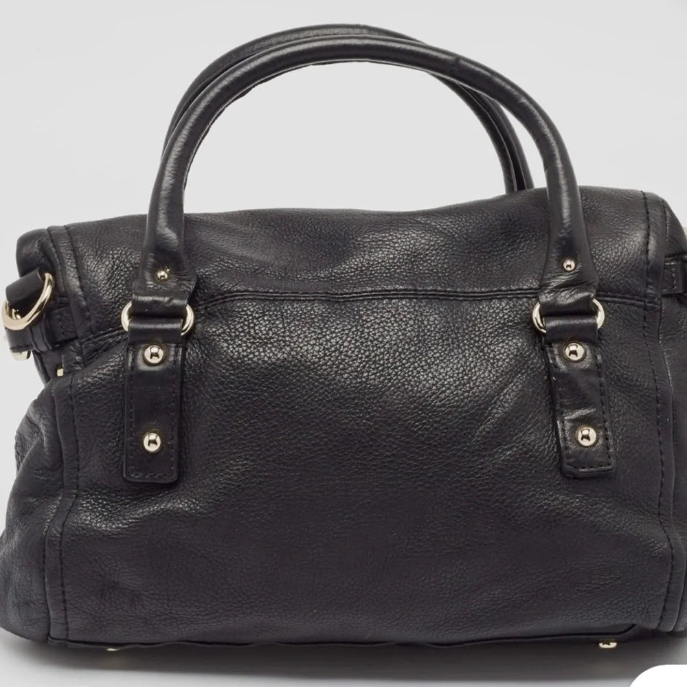 kate spade Black Leather Satchel with Gold Hardware